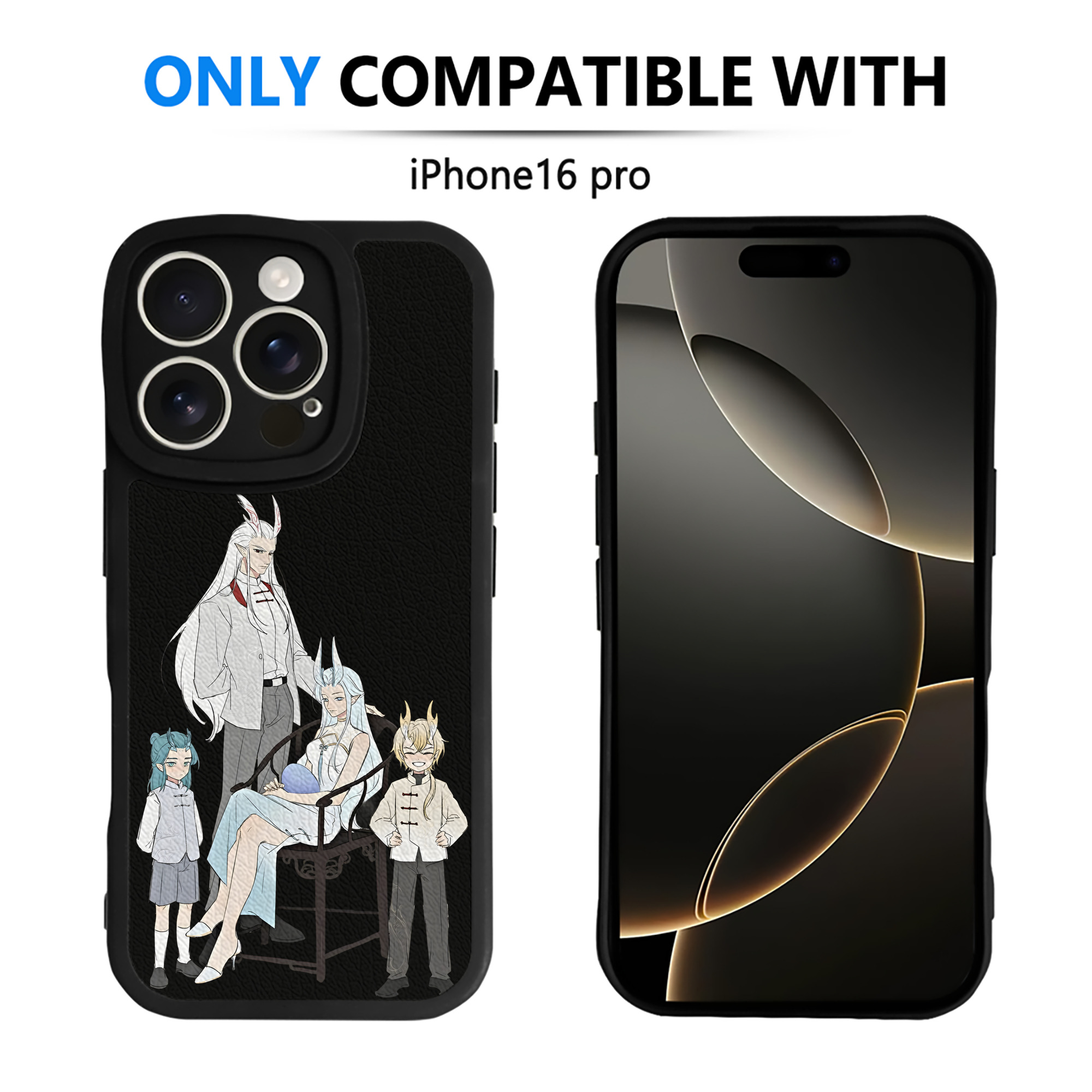（画像用） Ne Zha 2 ナタ 魔童の大暴れ 【iPhone 16シリーズ対応】シリコンスマホケース（レザー調） 材質：シリコン